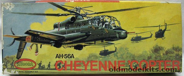 Aurora 1/72 AH-56A Cheyenne Copter - 1st Issue, 502-130 plastic model kit